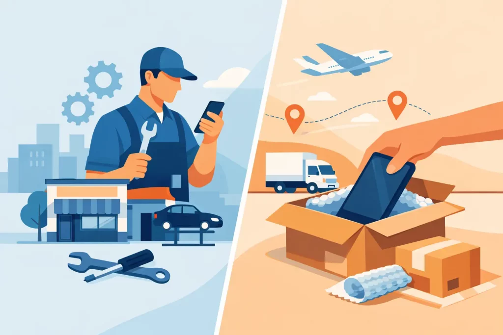 Local Repair Shop Versus Mail In: Which Wins?