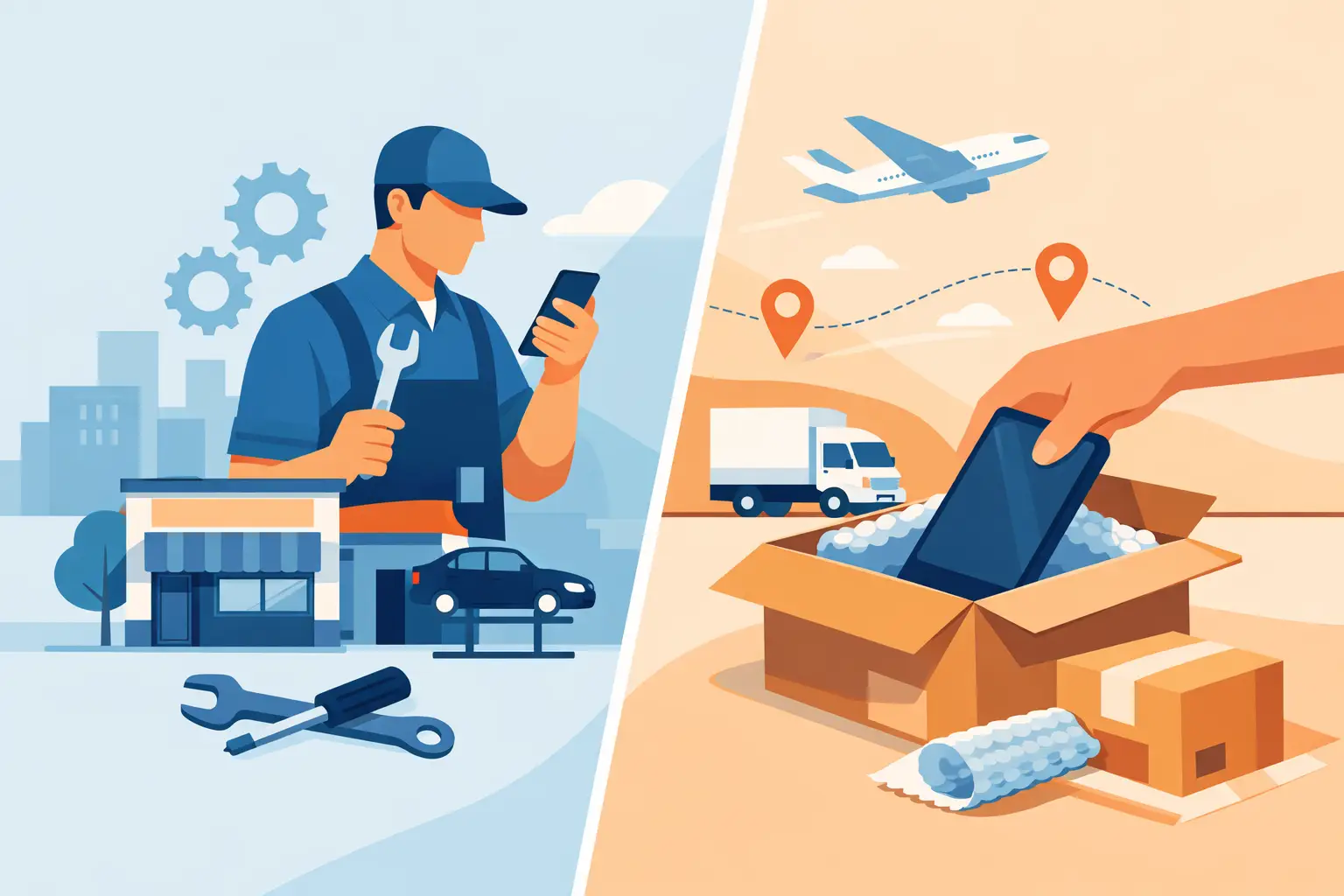 Local Repair Shop Versus Mail In: Which Wins?