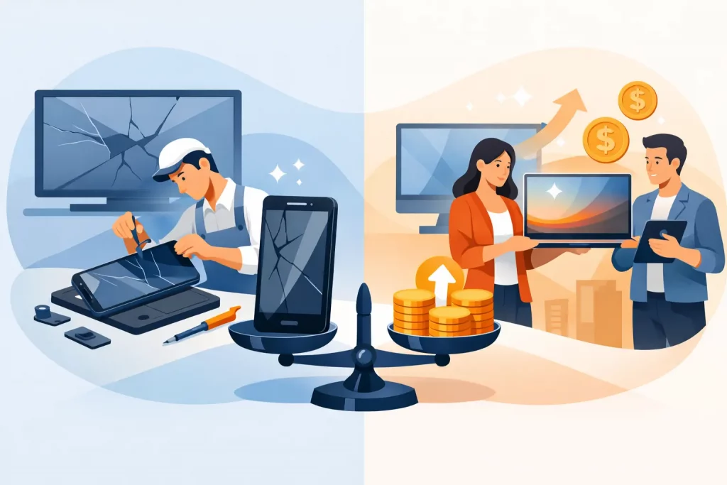 Screen Replacement Versus Upgrade: Which Pays?
